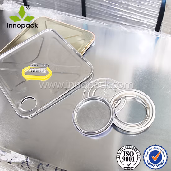 Componente barattolo di latta, componenti barattolo di latta da 105 mm, coperchio, anello e fondo del barattolo di latta in metallo verniciato n. 404